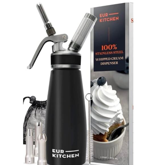 Whipped Cream Dispenser Durable Aluminum Foam Whipper 1 Pf 500ml Cream Maker NWT - Picture 1 of 7